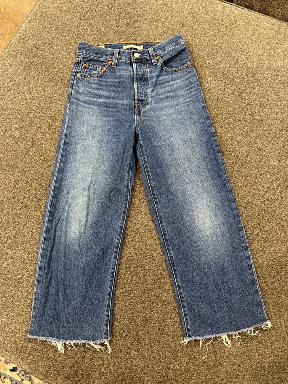 Levi’s Women’s High-Rise Wide Leg cropped jeans